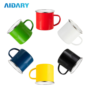 Wholesale 12oz 360ml SGS Quality Approved Sublimation Mugs Extra Glossy Colored Enamel Mug Mint Green