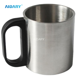 AIDARY Factory Price Plastic Handle Stainless Steel Mug